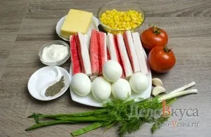 Салат з крабовими паличками рецепт з покроковими фото (салат з крабів і кукурудзи) Салат з крабовими паличками рецепт з покроковими фото