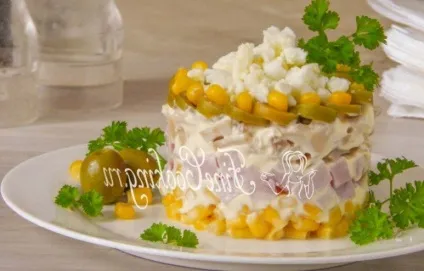 Салат курка печериці кукурудза - кращі рецепти до свята 2017 (курка) Салат курка печериці кукурудза - кращі рецепти до свята 2017