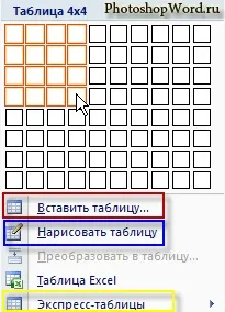 Створення таблиці в документі word 2007, пізнаємо захоплюючий світ photoshop і microsoft office word (документі) Створення таблиці в документі word 2007, пізнаємо захоплюючий світ photoshop і microsoft office word