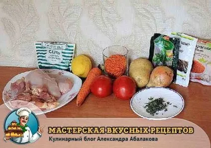Суп з сочевиці з куркою ароматний і смачний мерджімек чорбаси (куркою) Суп з сочевиці з куркою ароматний і смачний мерджімек чорбаси
