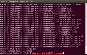 Cinnamon в ubuntu