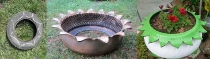 Вазони для квітів з покришок своїми руками (веранда) Вазони для квітів з покришок своїми руками