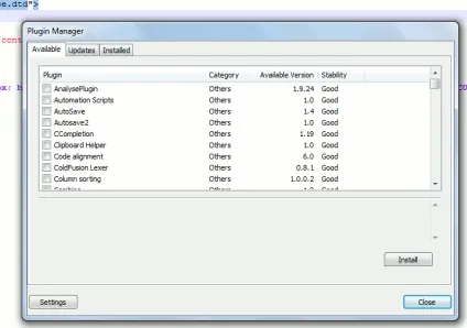 Установка і видалення плагінів nonepad (nonepad) Установка і видалення плагінів nonepad