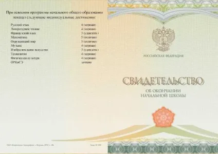 Бланки свідоцтв початкової освіти (свідоцтв) Бланки свідоцтв початкової освіти