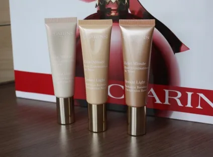 Бази під макіяж від clarins eclat minute 01 rose, 02 champagne, 03 peach - відгук, Свотч, elia chaba (eclat) Бази під макіяж від clarins eclat minute 01 rose, 02 champagne, 03 peach - відгук, Свотч, elia chaba