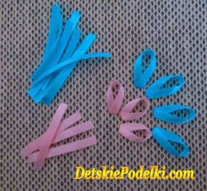 Квіти з тонких стрічок (часу) Квіти з тонких стрічок