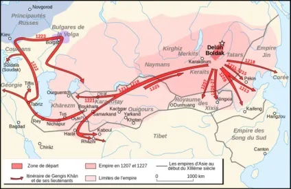 До куди дійшов Чингісхан які землі підкорив (Чингісхан) До куди дійшов Чингісхан які землі підкорив