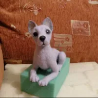 Етапи створення повстяної собачки - ярмарок майстрів - ручна робота, handmade (зверху основний шерстю) Етапи створення повстяної собачки - ярмарок майстрів - ручна робота, handmade