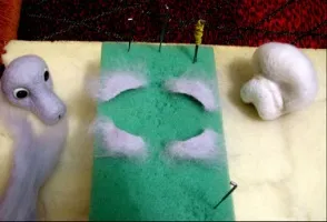 Етапи створення повстяної собачки - ярмарок майстрів - ручна робота, handmade (зверху основний шерстю) Етапи створення повстяної собачки - ярмарок майстрів - ручна робота, handmade
