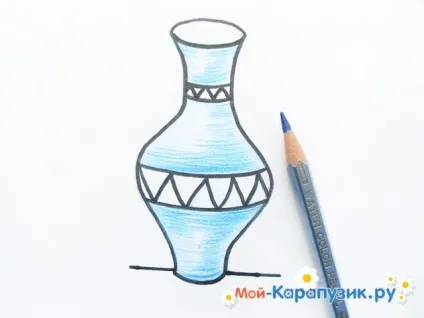 Як намалювати вазу кольоровими олівцями поетапно (вазу) Як намалювати вазу кольоровими олівцями поетапно