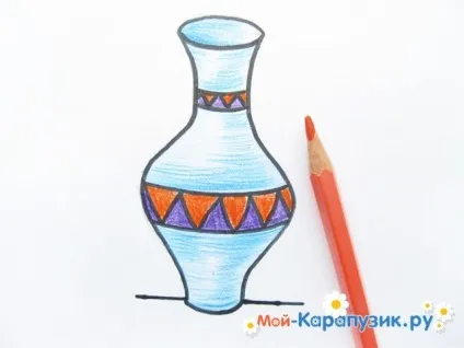 Як намалювати вазу кольоровими олівцями поетапно (вазу) Як намалювати вазу кольоровими олівцями поетапно