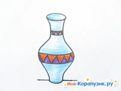 Як намалювати вазу кольоровими олівцями поетапно (вазу) Як намалювати вазу кольоровими олівцями поетапно
