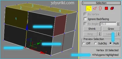 Як оригінально виділяти вершини, ребра, полігони в 3ds max