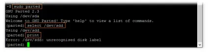 Як підключити додатковий диск в linux (створення таблиці розділів, розмітка, форматування і