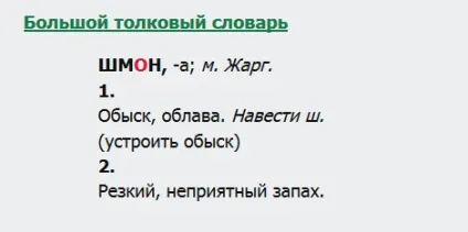 Яке походження слова - шмон