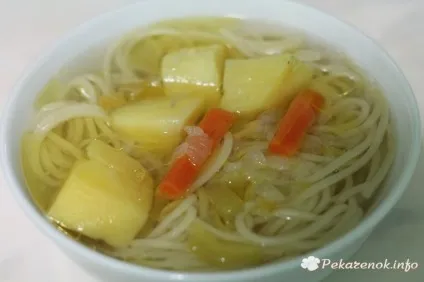 Яка калорійність курячого супу з вермішеллю (страви з курки) Яка калорійність курячого супу з вермішеллю