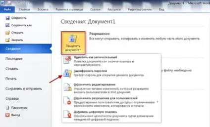 Як поставити пароль на документ word (документ) Як поставити пароль на документ word
