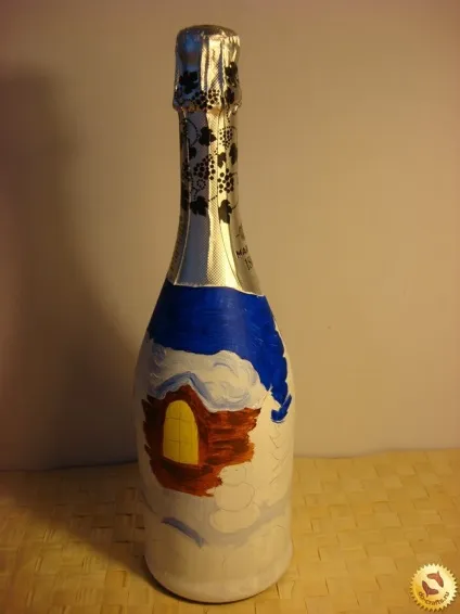 Як розмалювати пляшку шампанського акриловими фарбами красиво (розмалювати) Як розмалювати пляшку шампанського акриловими фарбами красиво