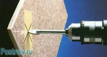 Як зробити отвір в кахельній плитці своїми руками