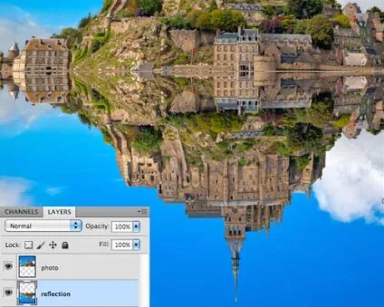 Як створити в photoshop реалістичне відображення на воді (воді) Як створити в photoshop реалістичне відображення на воді