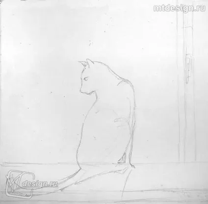 Кішка в місячному сяйві