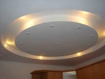 Короб і коло з гіпсокартону на стелі своїми руками (гіпсокартону) Короб і коло з гіпсокартону на стелі своїми руками