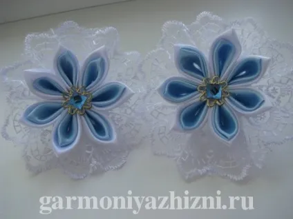 Красиві гумки для волосся канзаші (допомогою гарячого клею) Красиві гумки для волосся канзаші