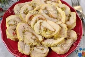 Курячий рулет, рецепт з фото в духовці у фользі (в фользі) Курячий рулет, рецепт з фото в духовці у фользі