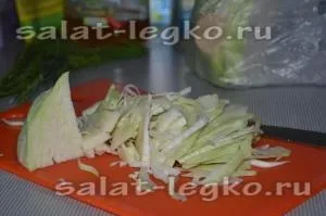 Легкий салат з куркою, капустою білокачанної і сиром, рецепт з фото (сіль) Легкий салат з куркою, капустою білокачанної і сиром, рецепт з фото