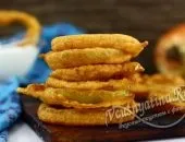 Цибулеві кільця в клярі рецепт з фото крок за кроком (рецепт) Цибулеві кільця в клярі рецепт з фото крок за кроком