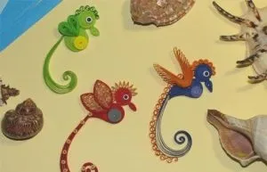 Море і морські мешканці в техніці квіллінг в докладному мк