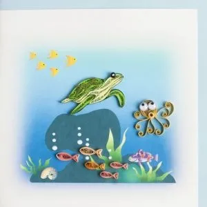 Море і морські мешканці в техніці квіллінг в докладному мк