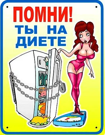 Написи і картинки на холодильник для схуднення (холодильник) Написи і картинки на холодильник для схуднення