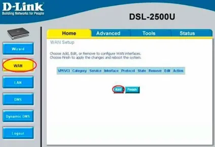 Налаштування роутера dsl-2500u для Домолінк (domolink)