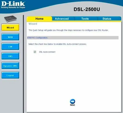 Налаштування роутера dsl-2500u для Домолінк (domolink)
