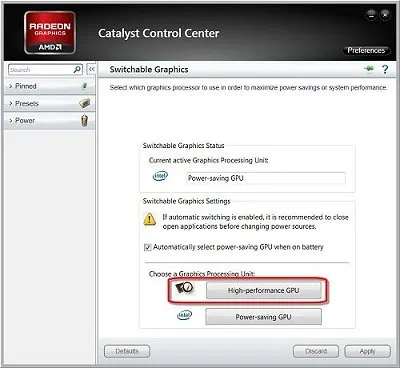 Ноутбуки hp - перемикання відеокарт на ноутбуках з графічними процесорами intel і ati, служба (intel) Ноутбуки hp - перемикання відеокарт на ноутбуках з графічними процесорами intel і ati, служба