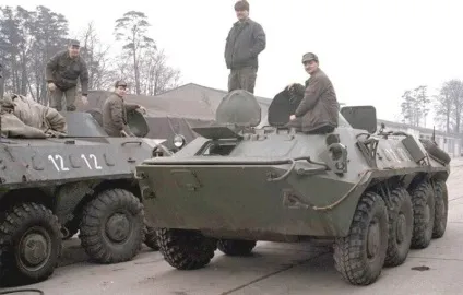 Плаваючий колісний бронетранспортер БТР-70 - военное обозрение