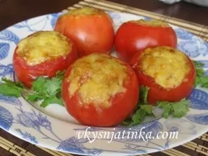 Помідори фаршировані баклажанами - рецепт з фото