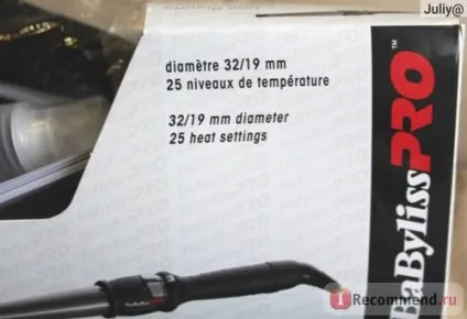 Професійна плойка babyliss pro конусоідальний з турмалівим покриттям 32-19 мм модель (плойка) Професійна плойка babyliss pro конусоідальний з турмалівим покриттям 32-19 мм модель