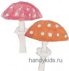 Розмальовки, домальовування і штрихування на тему гриби (штрихування) Розмальовки, домальовування і штрихування на тему гриби