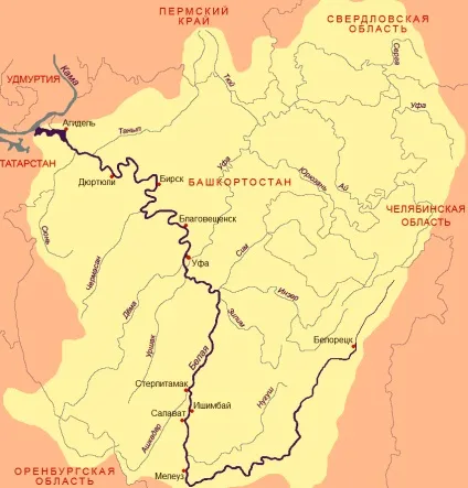 Річка біла - ліва притока Ками, все річки (річка біла) Річка біла - ліва притока Ками, все річки