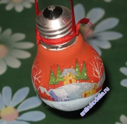 Саморобна ялинкова іграшка з лампочки (майстер-клас), антірукоделіе (лампочки) Саморобна ялинкова іграшка з лампочки (майстер-клас), антірукоделіе