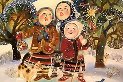 Щедрівки російською та українською мовою (Щедрий вечір добрий) Щедрівки російською та українською мовою