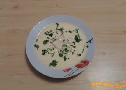 Сирний суп-пюре (крем) з куркою (суп-пюре) Сирний суп-пюре (крем) з куркою