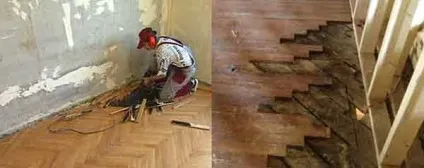 Зняття старого паркетної підлоги, докладна інструкція, як зняти старий паркет (паркетного) Зняття старого паркетної підлоги, докладна інструкція, як зняти старий паркет