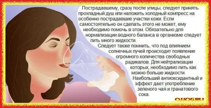 Сонячний опік обличчя
