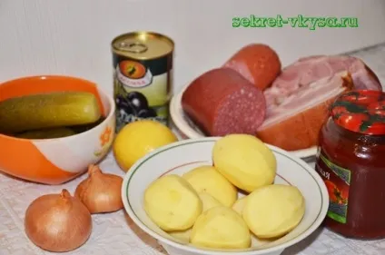 Солянка з картоплею, солянка м'ясна з картоплею