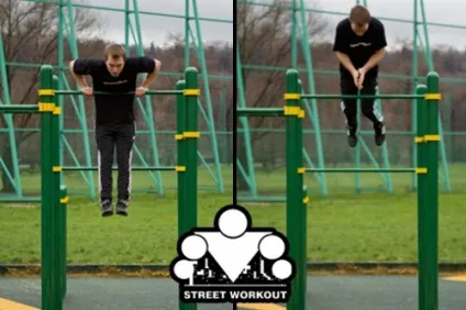 Street workout вихід силою на турніку (випади) Street workout вихід силою на турніку