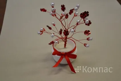 Майстер-клас декоративне дерево з бісеру, намистин і пайеток «квіти любові», всеукраїнські та (дерево) Майстер-клас декоративне дерево з бісеру, намистин і пайеток «квіти любові», всеукраїнські та