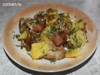 Тушкована картопля з м'ясом і грибами - рецепт з фото (тушкована) Тушкована картопля з м'ясом і грибами - рецепт з фото